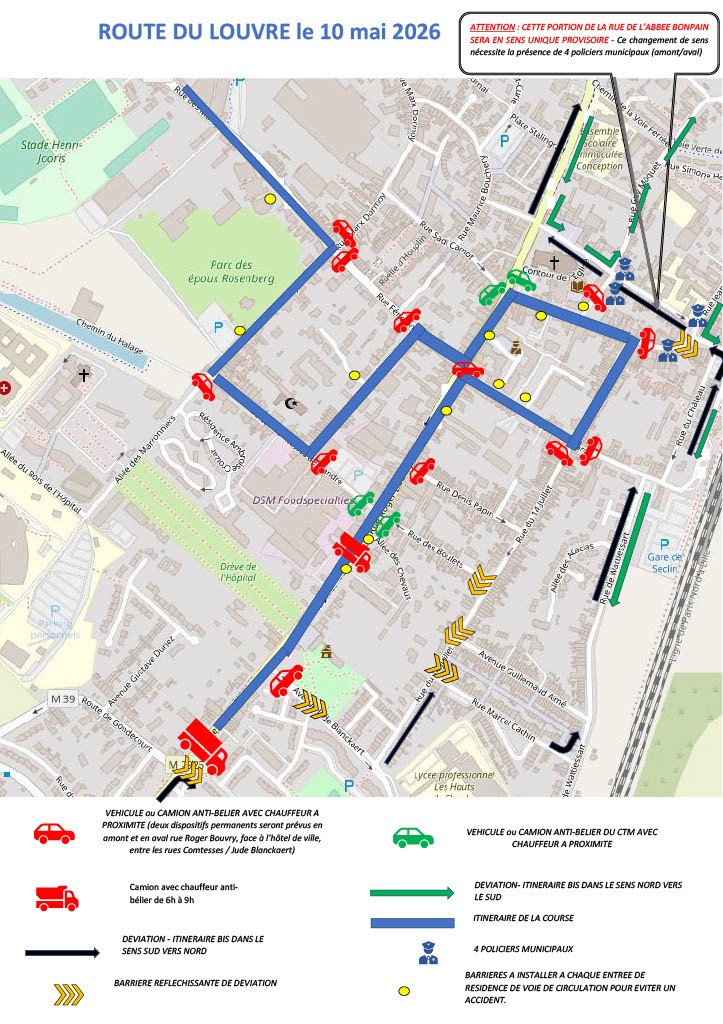Plan Route Louvre 2026